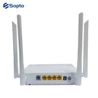 ONU XPON de Doble Banda WIFI 6, 4 Puertos Sopto 4 GE+1 POTS, WIFI 2.4G y 5G, Alta Compatibilidad con Otros OLTs, ONU GEPON