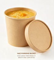 Gobelets en papier kraft à paroi simple, recyclables, jetables, pour aliments pour bébés, nouilles, soupes, bouillies, personnalisables, 8oz-32oz, directement de l'usine