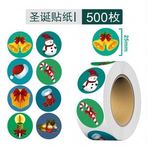 Autocollants adhésifs de Noël en rouleau pour carnet de notes, 500 autocollants par rouleau, fournitures de fêtes de Thanksgiving - Product Image 2