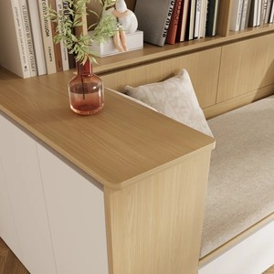 Kệ sách gỗ tối giản hiện đại-Nhà máy nội thất phòng khách tiết kiệm không gian tùy chỉnh trực tiếp cho nhà sách & khách sạn - Product Image 6