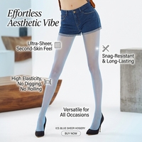 Collants transparents bleus ultra-fins en nylon, bas résille sans couture, collants de mode sexy, bas colorés pour l'été, usage quotidien et soirées