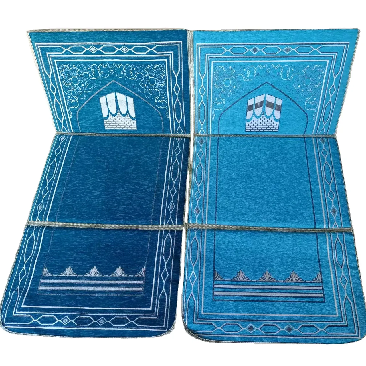 Nuovo design della turchia islamica tappeto da preghiera tappeto pieghevole da preghiera musulmana tappeto moschea con schienale