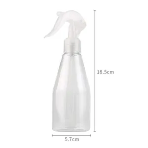 Empty Spray Bottle 200ml transparent Mist Trigger Refillable Container for Essential Oils Cleaning