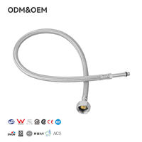 Raccord flexible moderne en acier inoxydable FANSKI pour robinet de salle de bain et de cuisine, 10 mm 1/2 femelle x M8x1 mâle, pour tuyau d'alimentation en eau