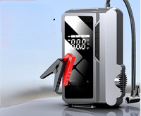 Rechargeable Jump Starter Booster Gonfleur de pneu Compresseur d'air Puissant 8000MAH Batterie Diesel Véhicule jusqu'à 4 litres Gasoli