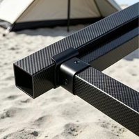 Tube carré en fibre de carbone brillant à haute rigidité, disponible en gros, usinable par CNC pour support d'automatisation industrielle