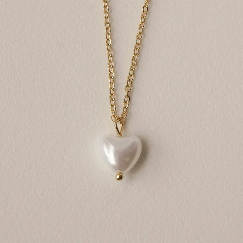 heart pearl necklace