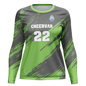 Женский спортивный костюм для волейбола с длинными рукавами и круглым вырезом для тренировок и соревнований - Product Image 1