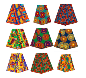 Nouvelle Arrivée Tissu Pagne Africain Hollandais en Coton 100% Biologique Peigné Batik Doré à Paillettes Tissé 150g/m² - Product Image 5