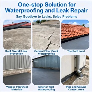Revêtement imperméable <span class=keywords><strong>pour</strong></span> <span class=keywords><strong>terrasse</strong></span> sur toit, balcon, passerelle, <span class=keywords><strong>terrasse</strong></span> extérieure, membrane liquide en <span class=keywords><strong>caoutchouc</strong></span> appliquée au <span class=keywords><strong>rouleau</strong></span> - Product Image 2