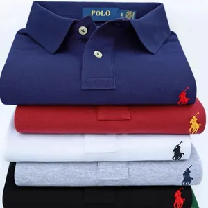 Men's T-shirt Men's Polo Shirt Fabric N/A Short Sleeved Embroidered Hot Selling High-quality Breathable Men's Summer Knitted