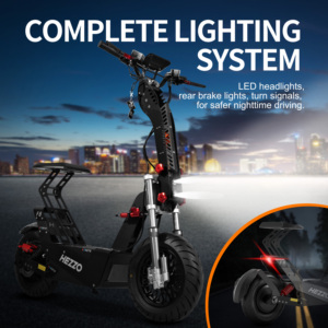สกู๊ตเตอร์ไฟฟ้าออฟโรด HEZZO F8 มอเตอร์ไร้แปรงถ่านกำลังสูงพิเศษ 10KW รับน้ำหนักได้ 150 กก. ความเร็วสูงสุด 90 กม./ชม. ระบบกันสะเทือนเต็มรูปแบบ พร้อมรีโมทคอนโทรล - Product Image 6