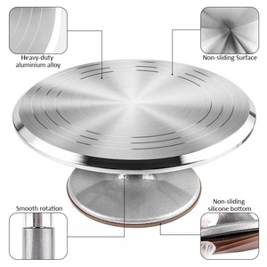 Ensemble de 7 pièces en alliage d'aluminium pour support rotatif à gâteau, outils de pâtisserie et de glaçage, pour usage commercial, fabriqué en Chine - Product Image 6
