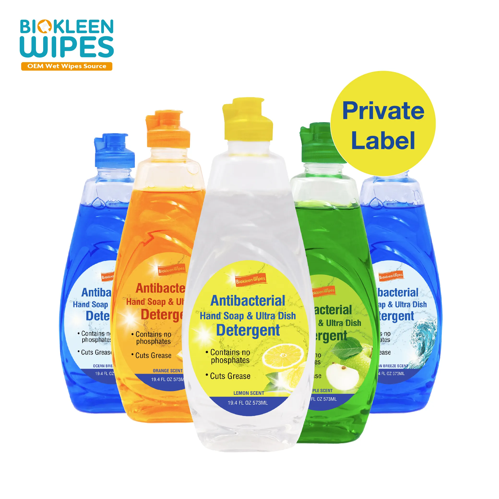 Biokleen 573ML Eco Lemon Scent Household Clean Dishwash 99.9% Disinfect Chemicals Detergent Dish Wash Soap Dishwashing Liquid