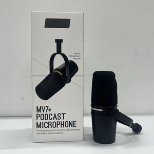 Micrófono Dinámico Híbrido MV7+ XLR/USB con Controles Táctiles, DSP Integrado y Compatibilidad con Aplicaciones para Podcasting y <span class=keywords><strong>Streaming</strong></span> con <span class=keywords><strong>Shure</strong></span> - Product Image 1