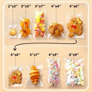 Sacs à friandises transparents en OPP refermables en gros, personnalisables, petits sacs d'emballage alimentaire pour cadeaux, bonbons, collations, fêtes et <span class=keywords><strong>rangement</strong></span> - Product Image 6