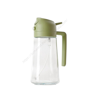 Venta al por mayor: Pulverizador de aceite de vidrio de alta calidad 2 en 1, dispensador de aceite de oliva de grado alimenticio para barbacoa, repostería y cocina. - Product Image 2