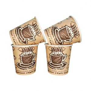Gobelet en carton biodégradable durable de 170 g/m², 2,5 oz, à paroi simple, pour boissons froides, 50 pièces par sac avec logo imprimé - Product Image 4