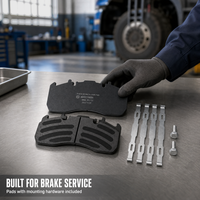 Plaquettes de frein semi-métalliques pour camions et remorques, OEM ODM 21496550, haute résistance anti-déchirure pour essieux BPW / SAF / Meritor