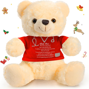 Dressed Teddy Bear Plushies <strong>Red</strong> Shirt Kids <strong>Adults</strong> Party Room Decor Gifts 10 Inch Cute Kawaii Plush <strong>Custom</strong> Stuffed Animal <strong>Toys</strong> - Product Image 2