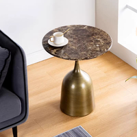 Table basse d'appoint bon marché, ensembles de meubles de salon, petite table d'appoint ronde en marbre moderne
