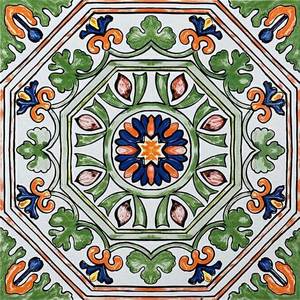 Carreaux muraux en porcelaine antibactériens 600x600mm, motif floral méditerranéen pour crédences de cuisine, hôpitaux, hôtels et appartements - Product Image 4