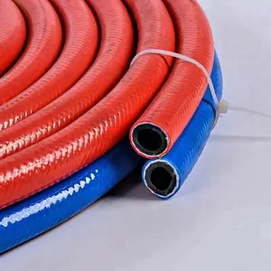 Manguera de Gas de cocina, tubo de soldadura doble de PVC, rojo y azul, alta calidad