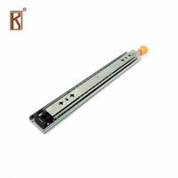 Glissière de tiroir à fermeture douce avec verrouillage, robuste, pour meubles, armoire de cuisine, roulement à billes, amortisseur durable