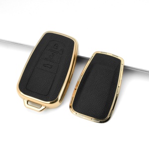 Flip Fob pour boîtier en or Toyota <span class=keywords><strong>Priu</strong></span> intérieur pour Toyota Prius 2004 à 2010 Toyota Land Cruiser Sahara à distance TPU couverture de clé de voiture - Product Image 4