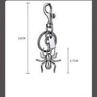 Porte-clés personnalisé en alliage d'araignée, style vintage, avec plaque vierge à graver au laser, breloque de sac en métal, cadeau promotionnel d'entreprise