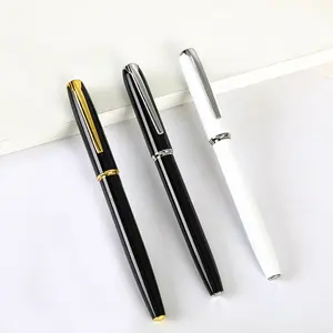 Business office gift advertising pen simple neutral jewel water pen fashion creative metal signature pen