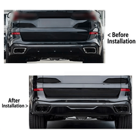 Diffuseur de pare-chocs arrière en ABS noir brillant et motif carbone, compatible avec BMW G05 X5 2023-2024