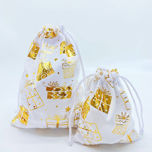 Sac à cordon en velours pour Noël, mariages et fêtes, pour bonbons et jouets, vente en gros - Product Image 4