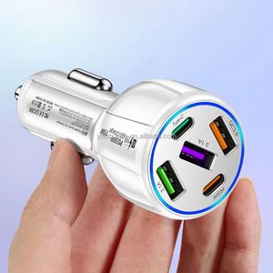 ที่ชาร์จโทรศัพท์ในรถยนต์แบบ USB-C ใหม่ ชาร์จเร็ว 30w ที่ชาร์จในรถยนต์ 5 พอร์ต Type C ชาร์จเร็ว - Product Image 2