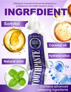 Ensemble de <span class=keywords><strong>dentifrice</strong></span> et de brosse à dents blanchissant à la menthe, en gros, naturel, biologique, sans fluorure, hydroxyapatite, élimine les taches de surface - Product Image 4