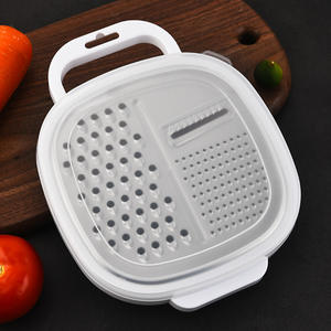 Ensemble d'ustensiles de cuisine en acier inoxydable écologique, râpe à fromage ergonomique, boîte à couvercle, coupe-légumes, outil à salade, pomme de terre, carotte, légumes - Product Image 2