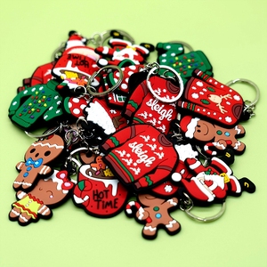Vente en gros Nouveau design Cadeaux de Noël Porte-clés en pvc souple avec dessin animé japonais Anime chat Porte-clés mignon en pvc pour homme en pain d'épice - Product Image 1