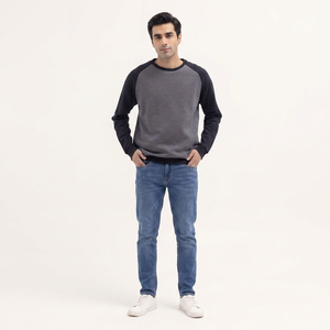 High Quality 500gsm Vintage <b>Black</b> <b>Sweatshirt</b> Crew Neck Pullover <b>Sweatshirts</b> <b>Plain</b> Dyed OEM Factory Direct Wholesale Supply - Product Image 1