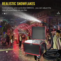 Machine à flocons de neige silencieuse 3000W avec contrôle DMX et manuel, en valise de transport, pour événements, fêtes et scènes