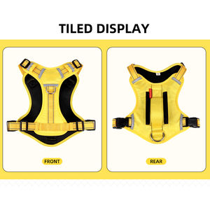 調節可能な反射素材入りソフトパッド入りペットハーネス、トレーニング、散歩、ハイキング用、引っ張り防止、防水、ポケット付き戦術犬用ハーネス - Product Image 5