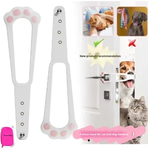 Butée de <span class=keywords><strong>porte</strong></span> arrondie allongée pour animaux de compagnie, pour l'entrée/sortie de la chambre, ventilation, espace pour <span class=keywords><strong>chat</strong></span> et chien - Product Image 4