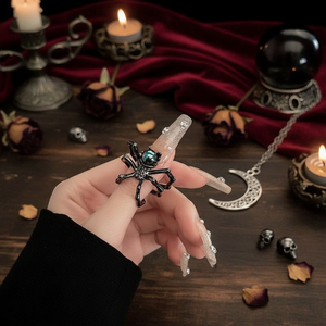 Hot Sale Trending Fashion Couple <b>Rings</b> Open Skull Star Moon Rhinestone Cute Boho Style Rose Gold Plated Inlay Wholesale - Product Image 3