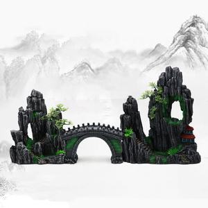 Akuarium pemandangan tangki ikan, hiasan batu lanskap ukuran set interior pemandangan untuk menghindari sarang udang - Product Image 2