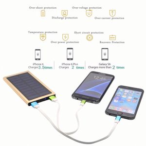 Batería Externa Solar de 10000 mAh con 2 Puertos USB y LED, Powerbank para Teléfono Móvil, Superventas - Product Image 3