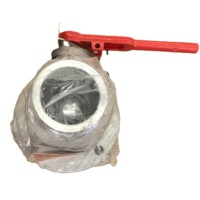 Vanne à boisseau sphérique à bride en aluminium moulé de 3 pouces avec joint en PTFE pour milieux huileux à température moyenne, commande manuelle, personnalisation OEM/ODM