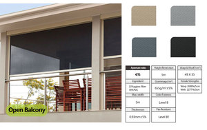 Stores de fenêtre d'extérieur électriques au design moderne Stores à glissière avec rouleaux coupe-vent en tissu polyester <span class=keywords><strong>anti</strong></span>-<span class=keywords><strong>UV</strong></span> - Product Image 3