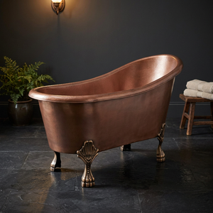 Bañera Ovalada de Cobre Martillado con Patas, Bañera de Metal para Hogar y Hotel - Product Image 2