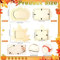 Cadre photo DIY en bois en forme de citrouille, style minimaliste moderne, pour Halloween et Thanksgiving, ornement créatif à graffiter, pour la maison, importé de Chine