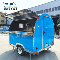 ONLYWE mobile moderne double évier à eau restauration rapide remorque camion commercial de luxe portable panier à bulles pour événements