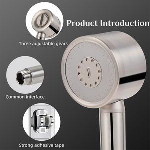 304 Stainless Steel <strong>High</strong> <strong>Pressure</strong> Handheld Shower Head 3 Modes Large Flow <strong>Sprayer</strong> Shower <strong>Faucet</strong> Bathroom Accessories Shower Head - Product Image 2